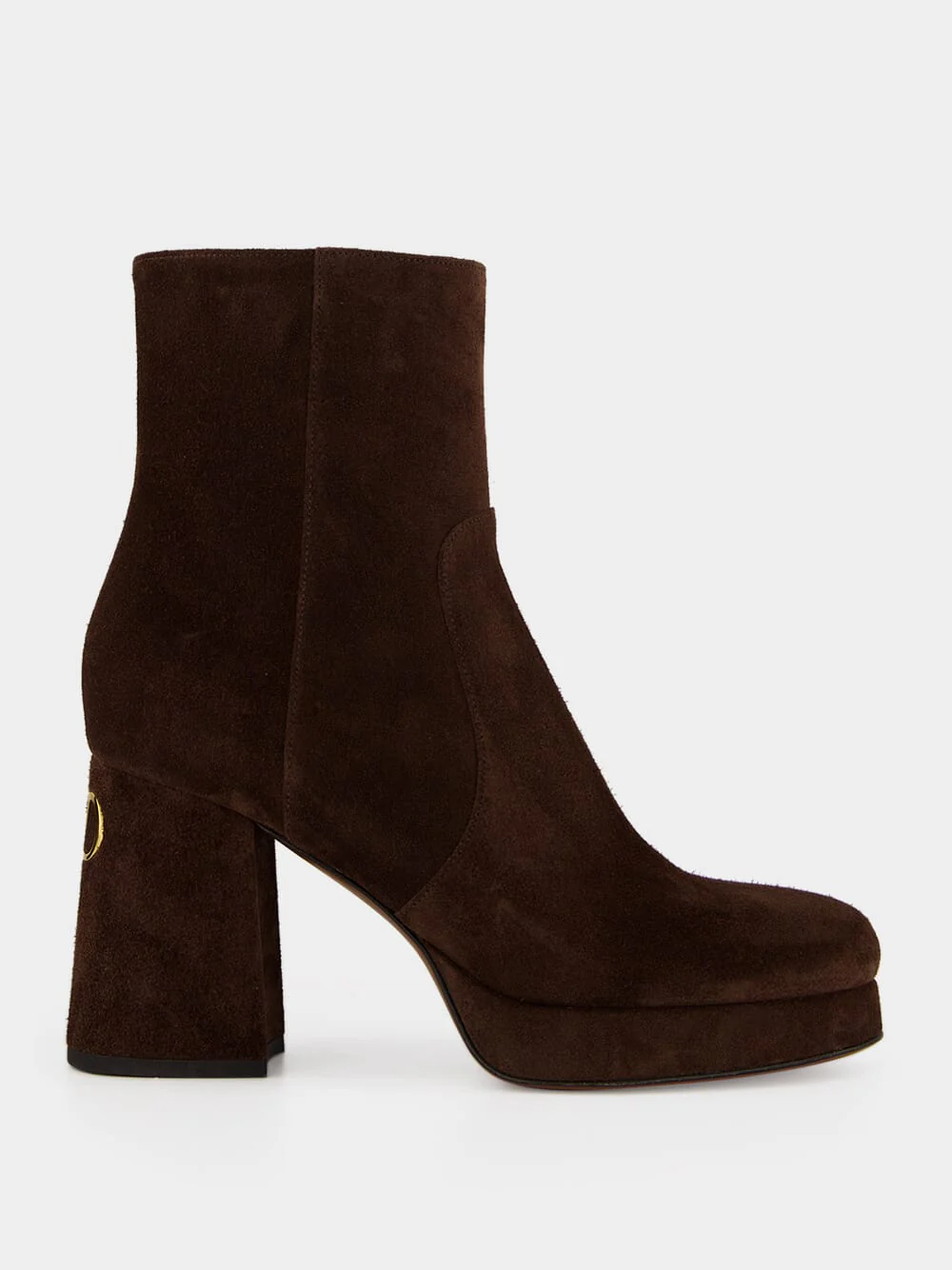 Ebony Suede Platform Ankle Boots