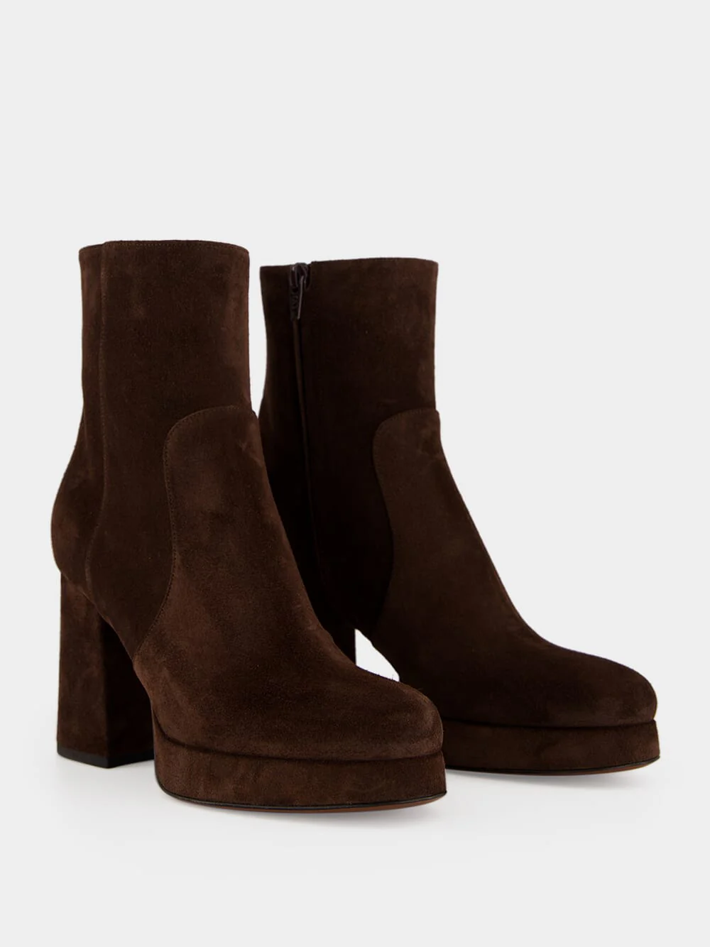 Ebony Suede Platform Ankle Boots - Image 3