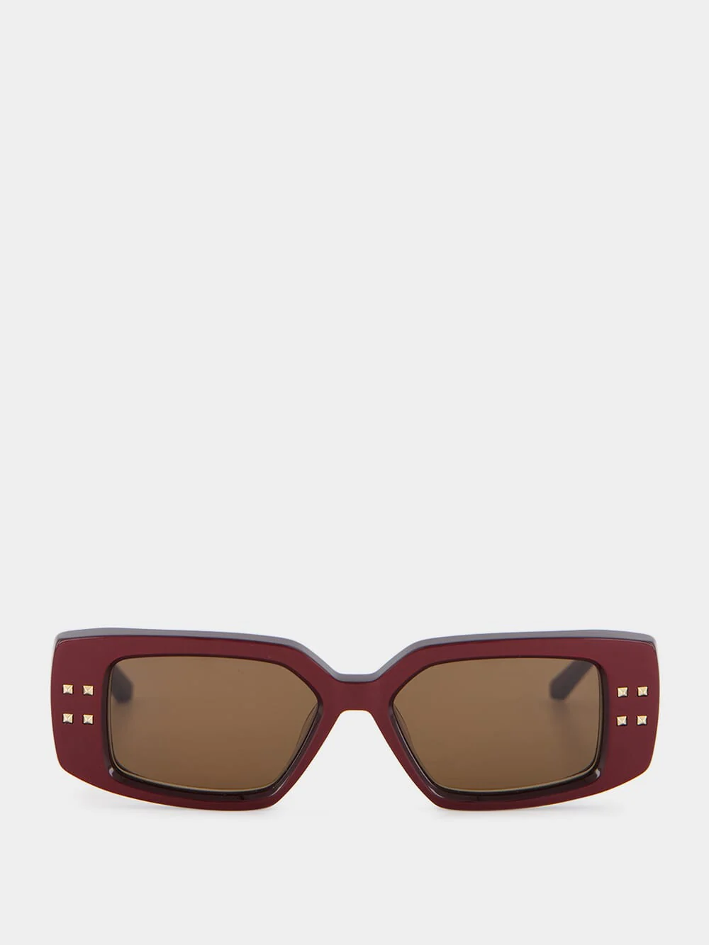 Bordeaux Studded Square Sunglasses
