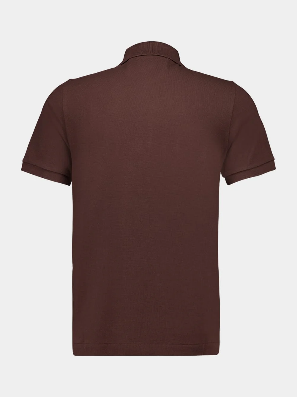 Brown Cotton Polo with VLogo Embroidery - Image 2