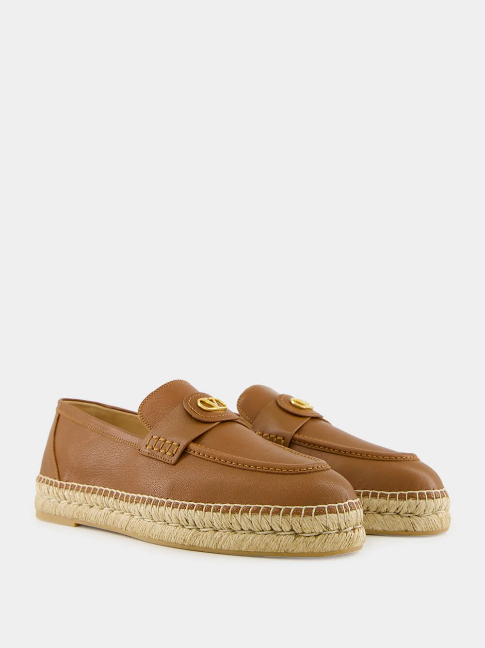 Brown Leather Palm Avenue Espadrilles - Image 3