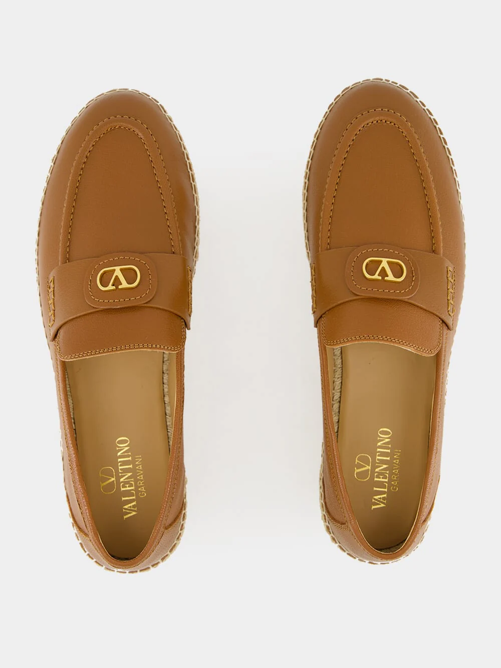 Brown Leather Palm Avenue Espadrilles - Image 4