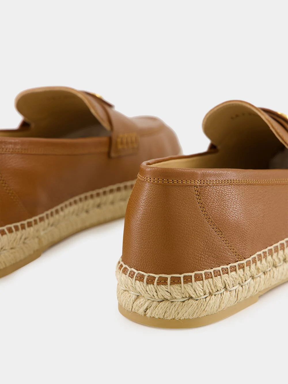 Brown Leather Palm Avenue Espadrilles - Image 6