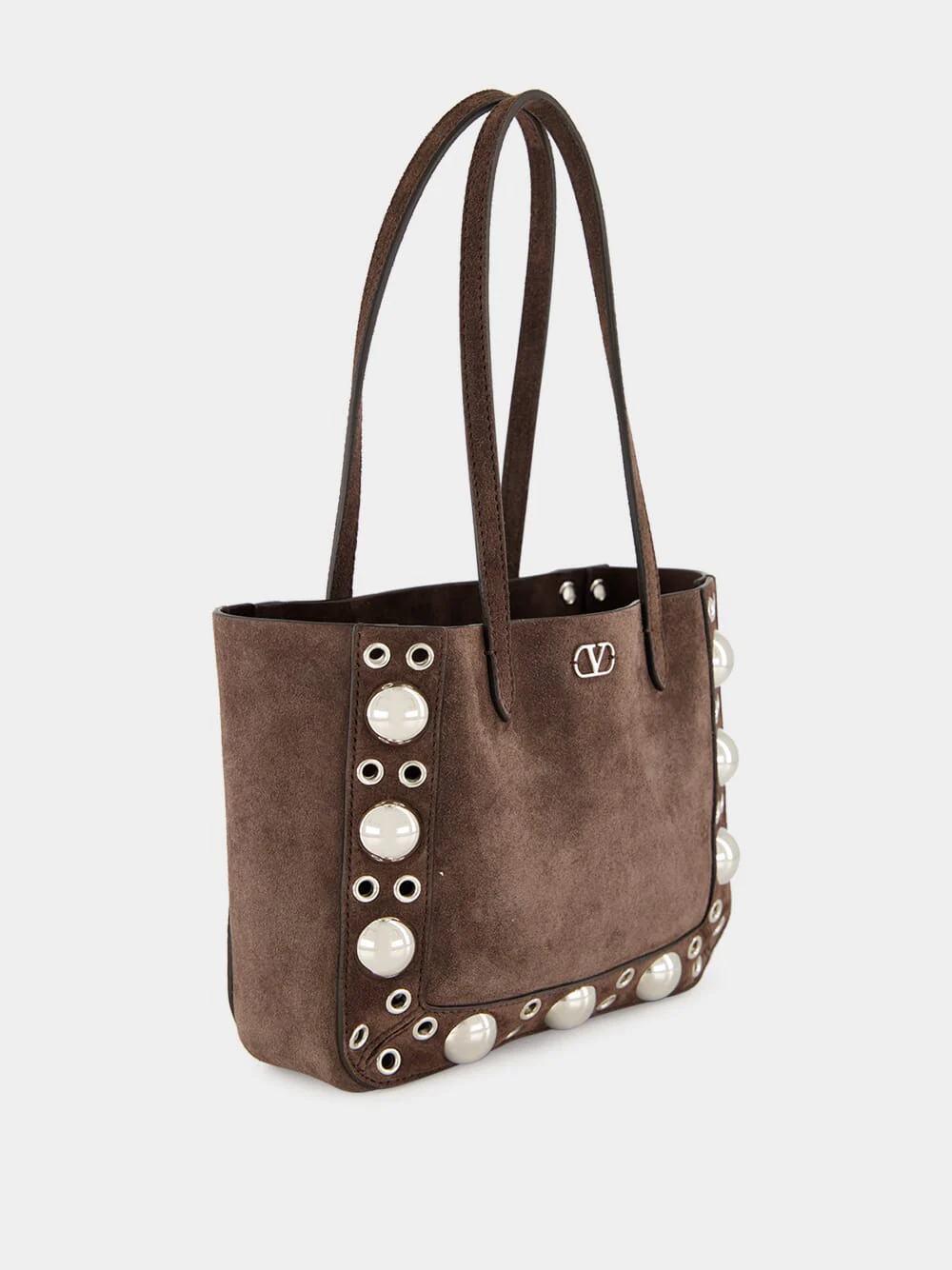 Brown Nellcôte Mini Suede Shopping Bag - Image 3