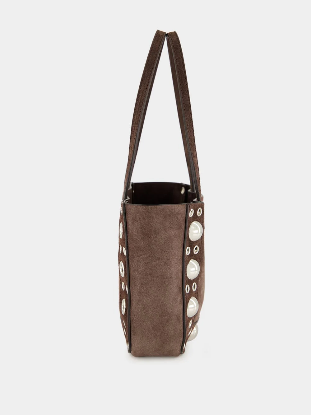 Brown Nellcôte Mini Suede Shopping Bag - Image 4