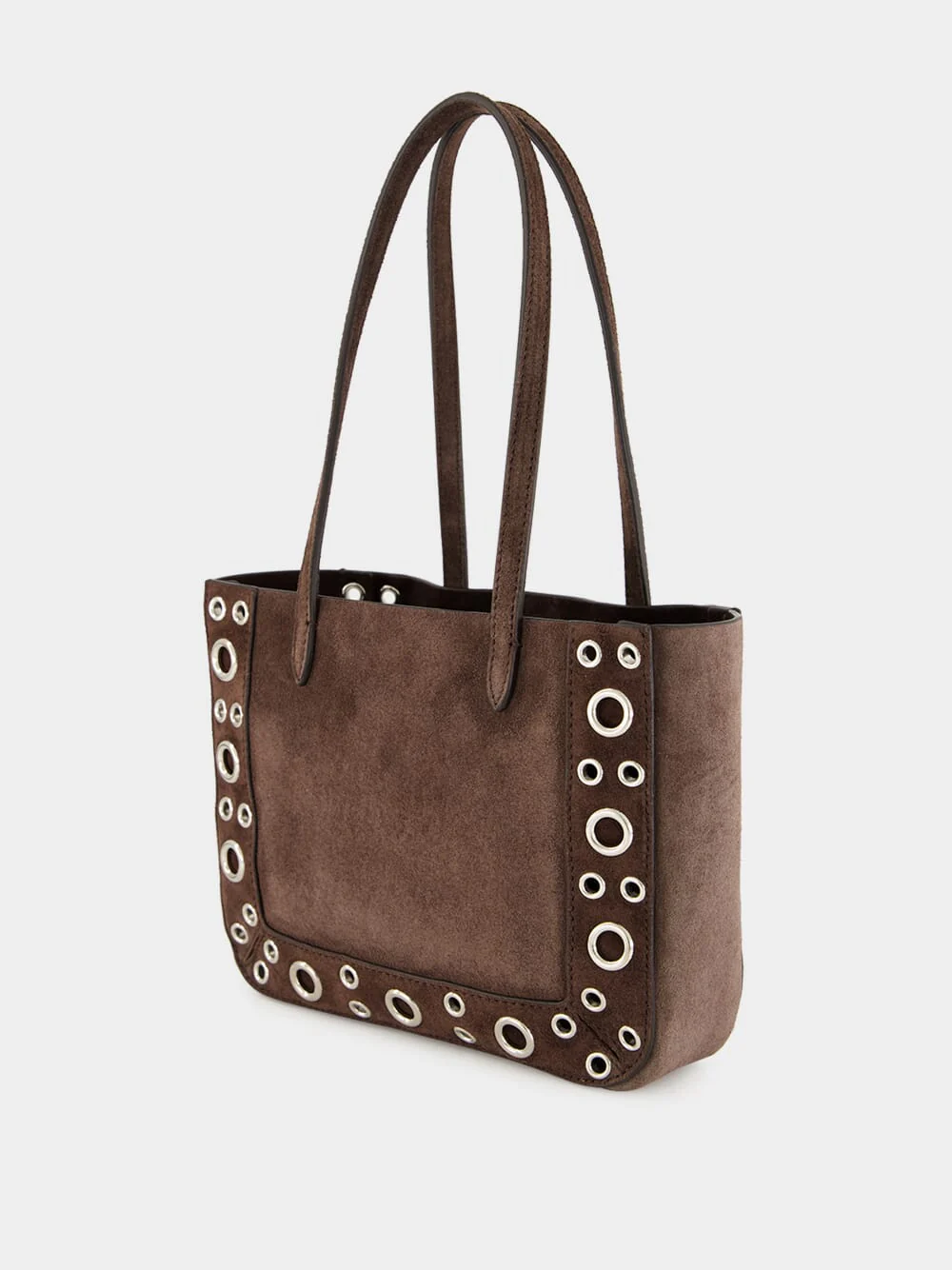 Brown Nellcôte Mini Suede Shopping Bag - Image 5