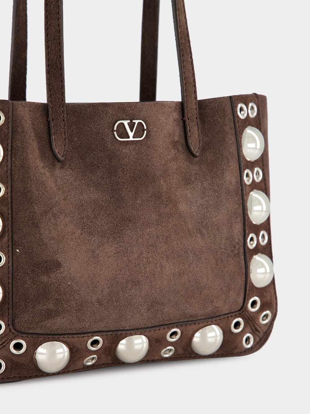 Brown Nellcôte Mini Suede Shopping Bag - Image 7