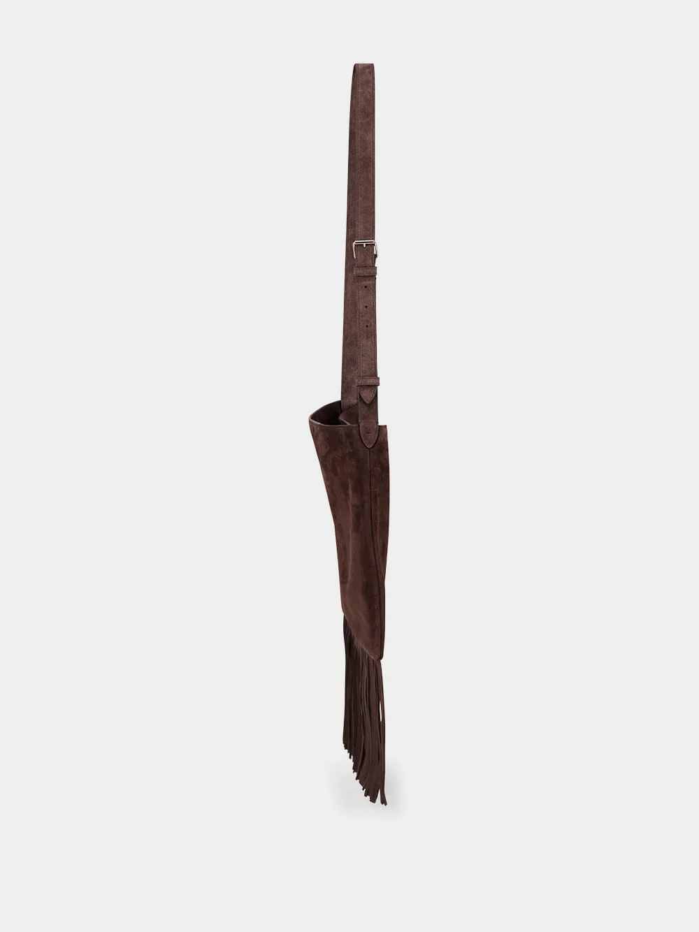 Brown Nellcôte Suede Fringe Shoulder Bag - Image 3