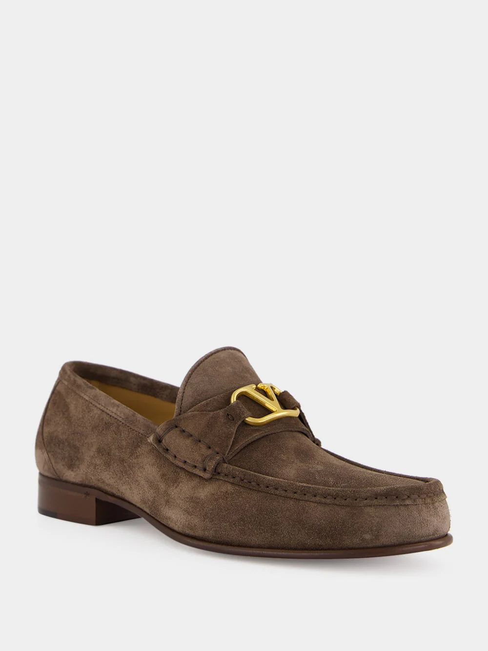 Brown VLogo Suede Loafers - Image 2