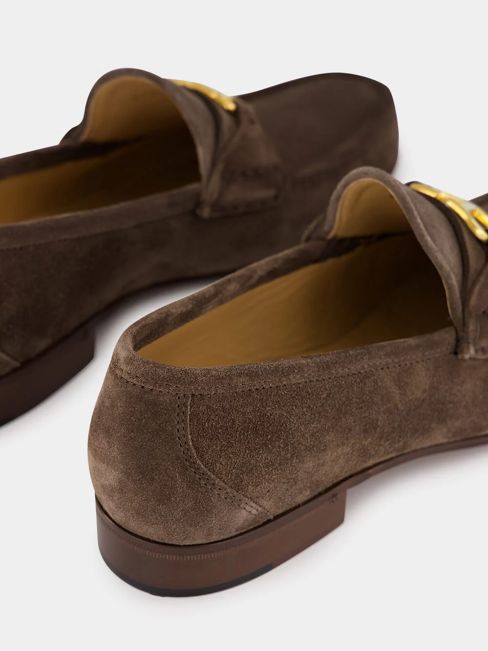 Brown VLogo Suede Loafers - Image 6