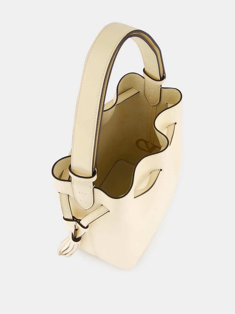 Butter White Leather So Seau Bag - Image 5
