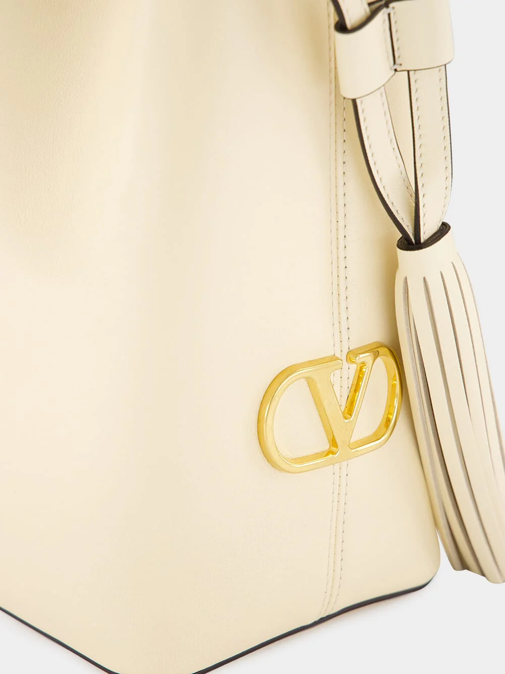 Butter White Leather So Seau Bag - Image 6