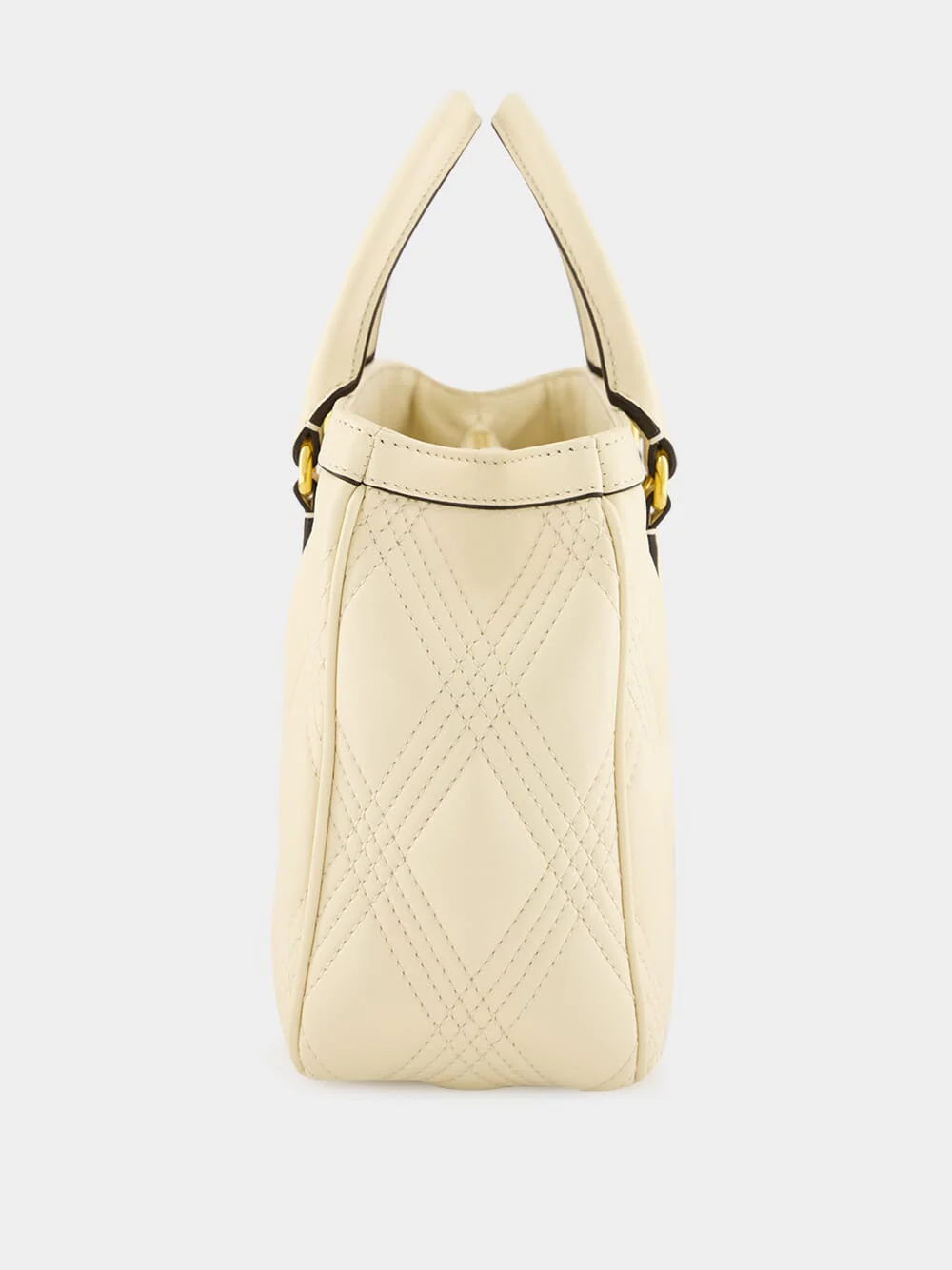 Butter White Quiltie Double Handle Bag - Image 4