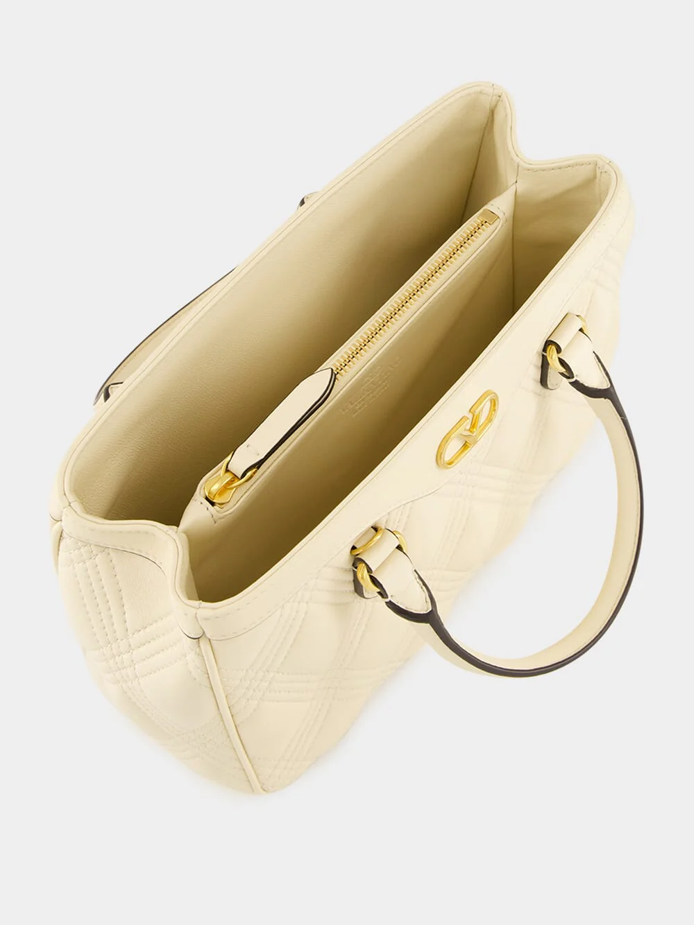 Butter White Quiltie Double Handle Bag - Image 6