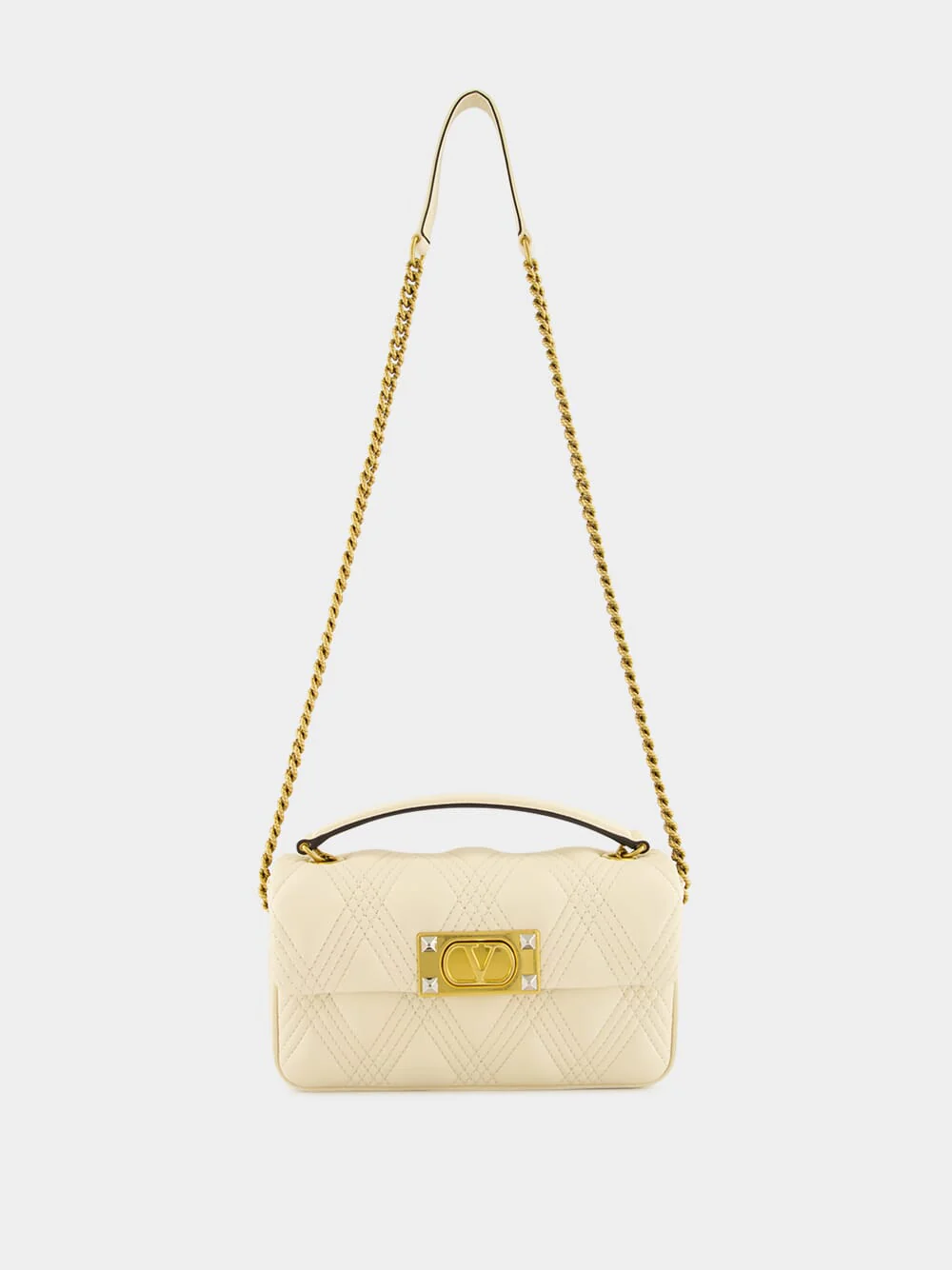 Butter White Quiltie Small Top Handle Bag - Image 2