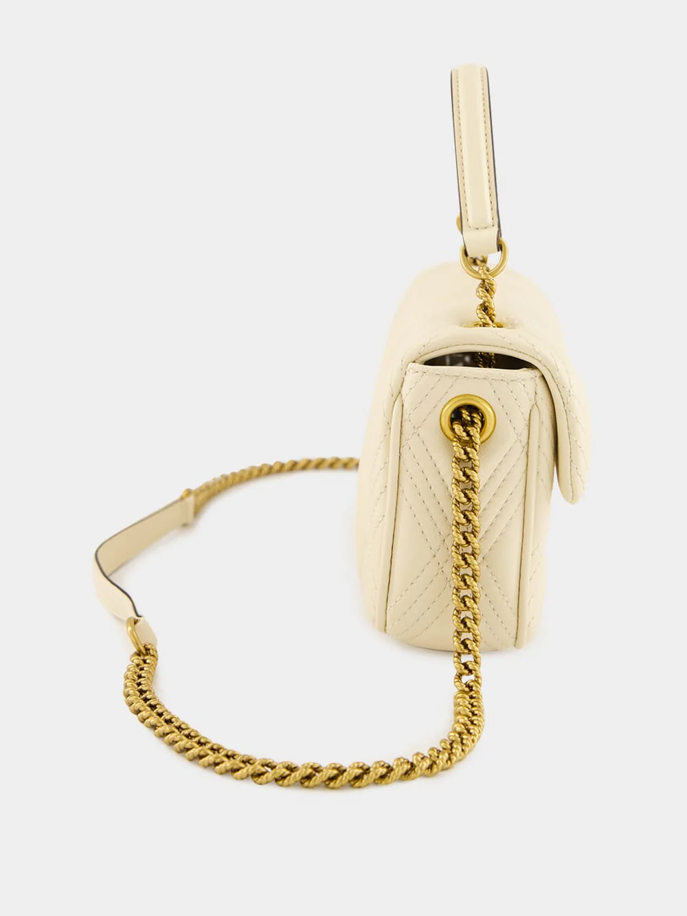Butter White Quiltie Small Top Handle Bag - Image 4
