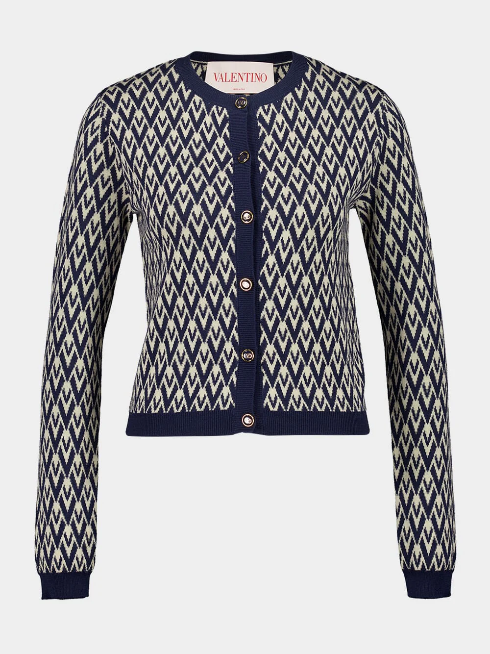 Toute La V Jacquard Cardigan - Image 2