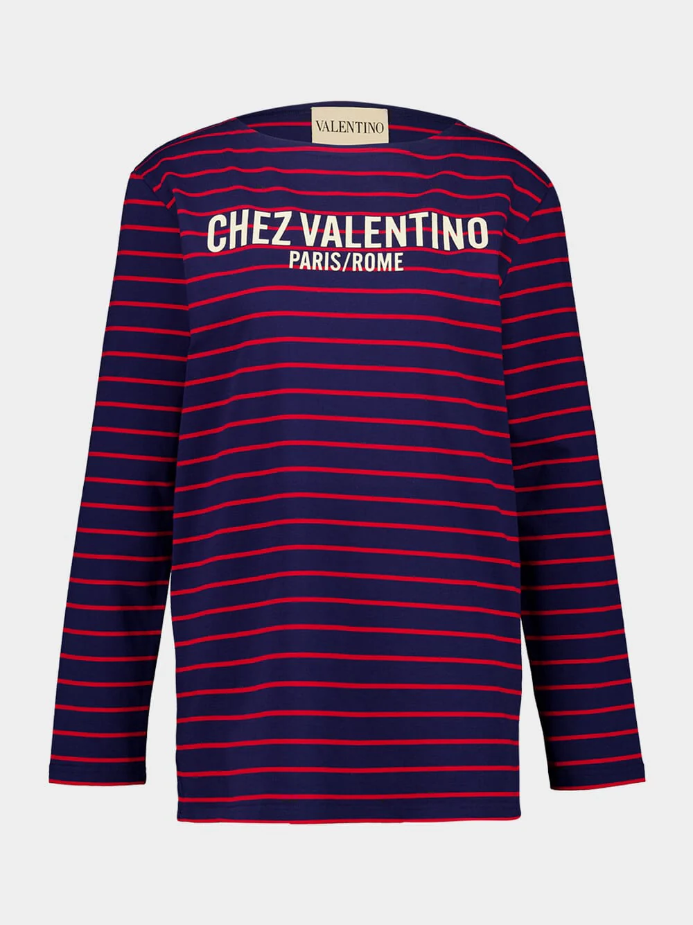 Chez Valentino Striped Long Sleeve Top