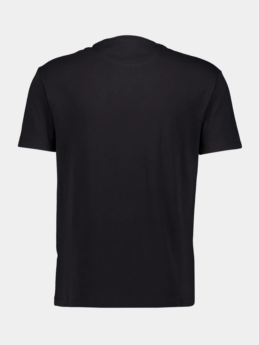 Black Cotton T-shirt with VLogo Patch - Image 2