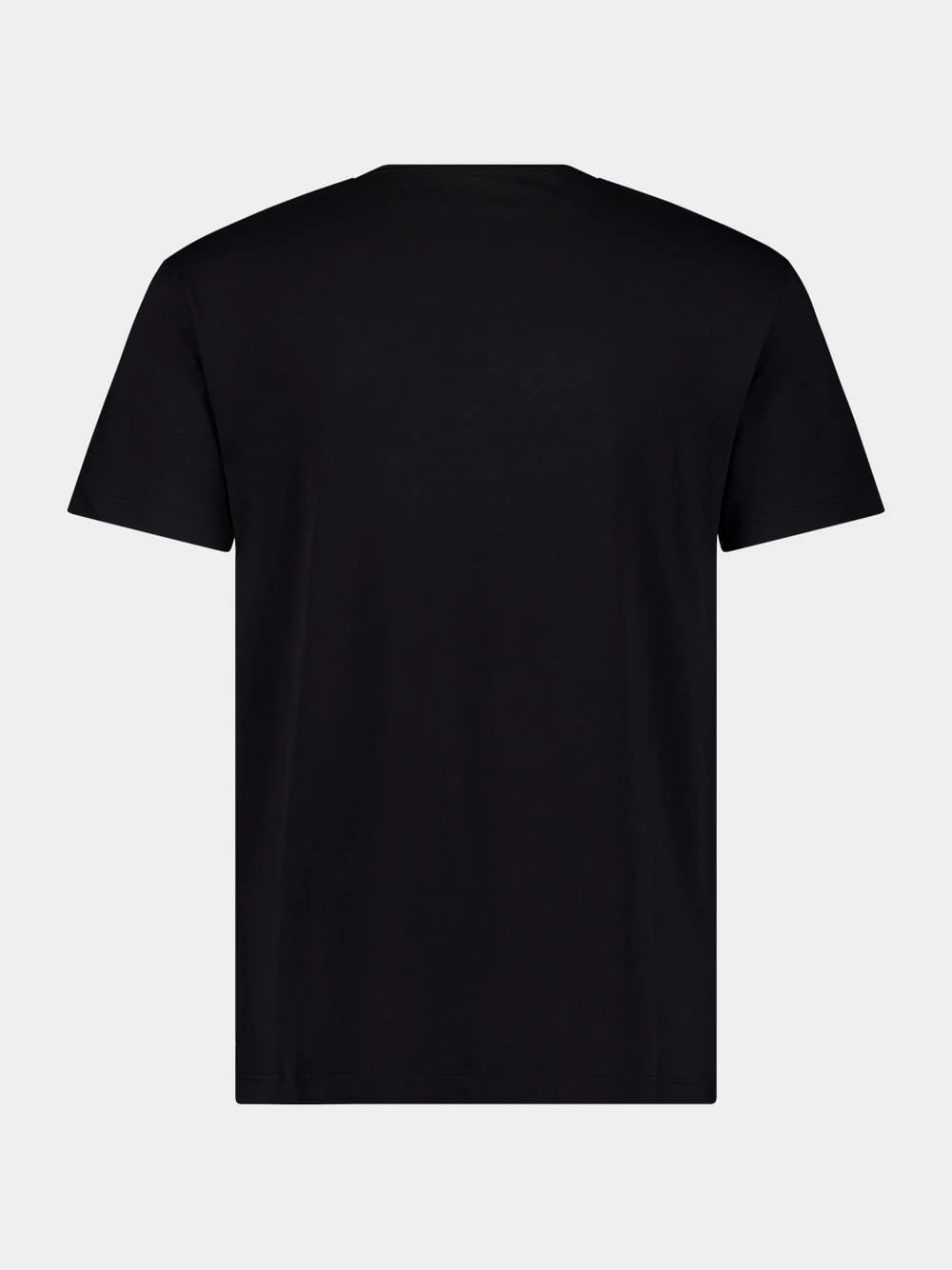 Black Cotton T-Shirt with VLogo Patch - Image 3