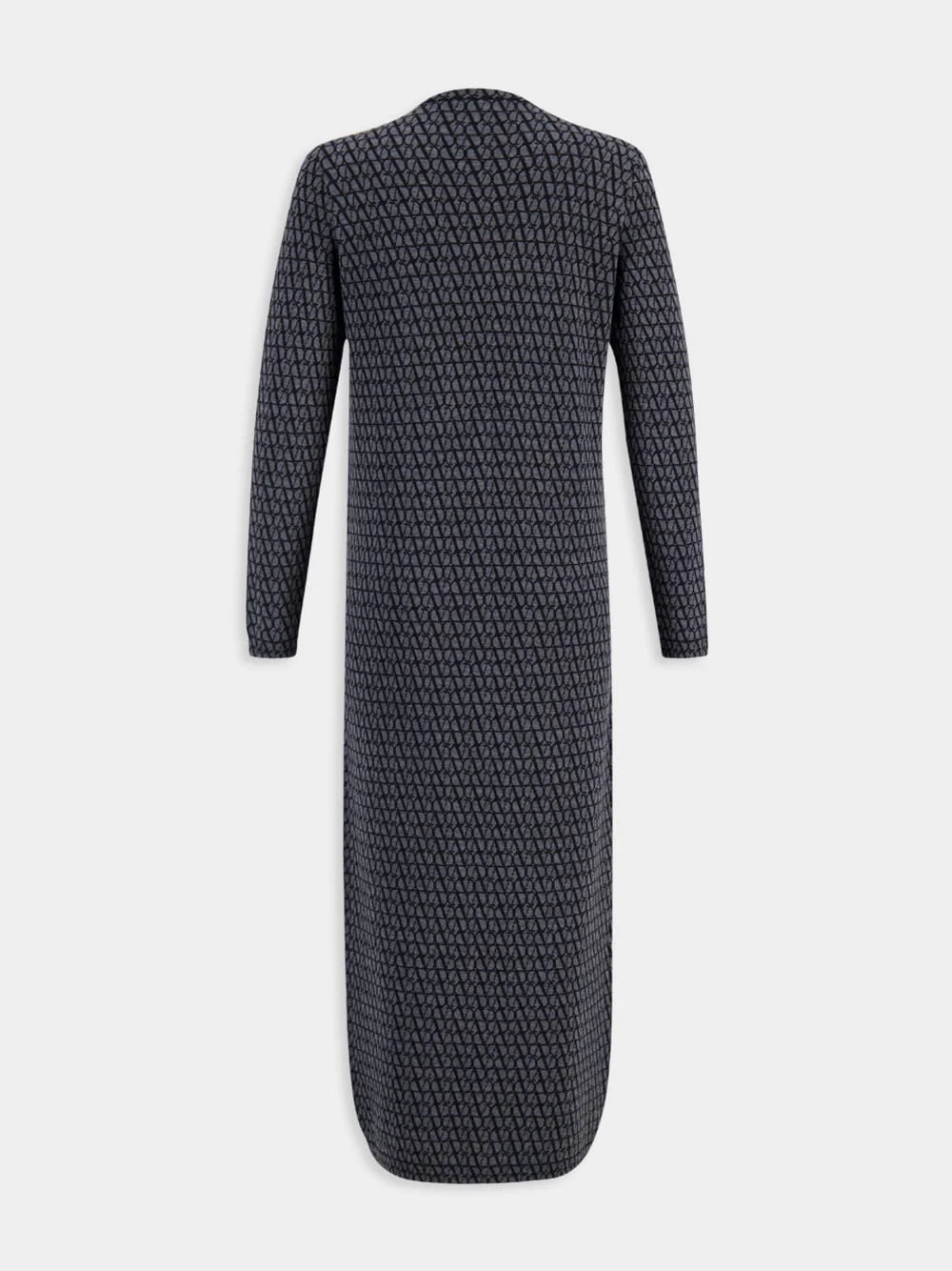 Black V-Neck Toile Iconographe Virgin Wool Cardigan Dress - Image 2