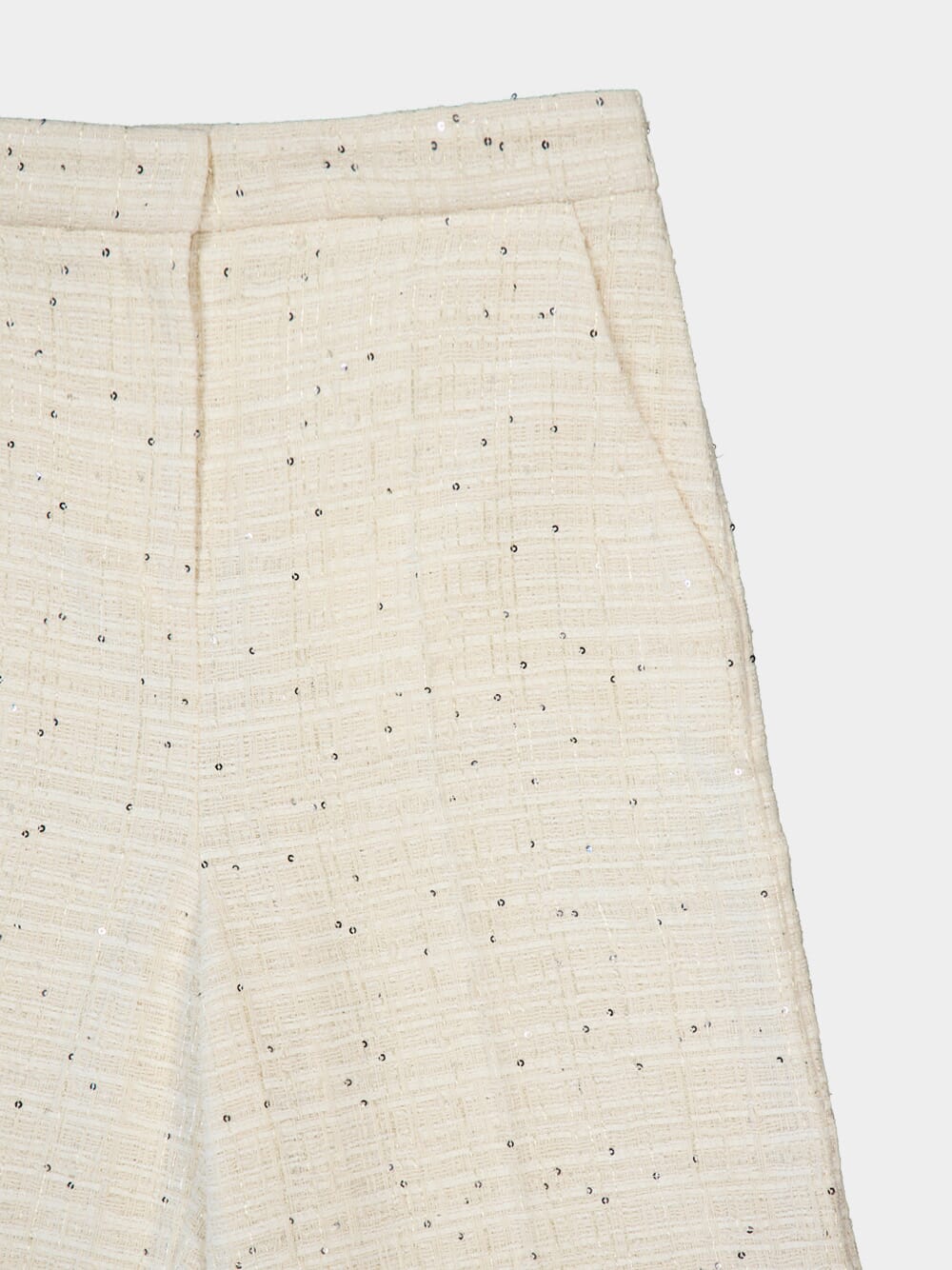 Delicate Tweed Wide-Leg Trousers - Image 6