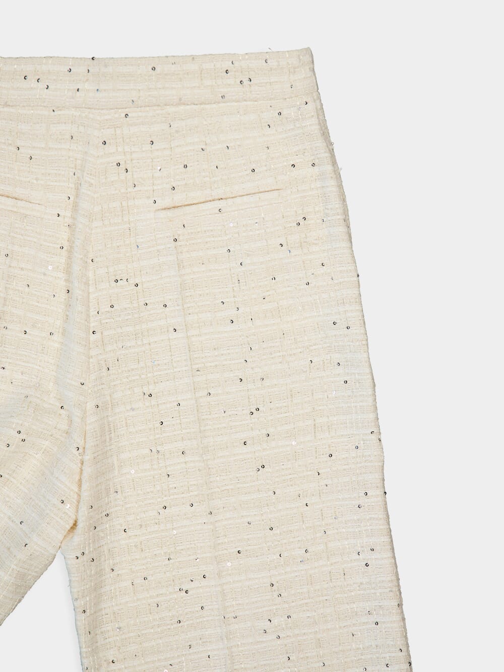 Delicate Tweed Wide-Leg Trousers - Image 7
