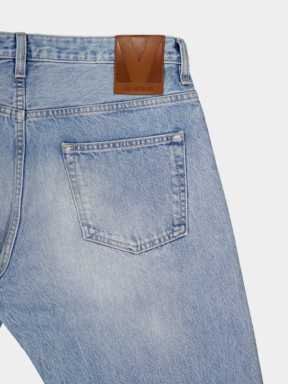 Light Blue Regular Fit Denim Jeans - Image 6