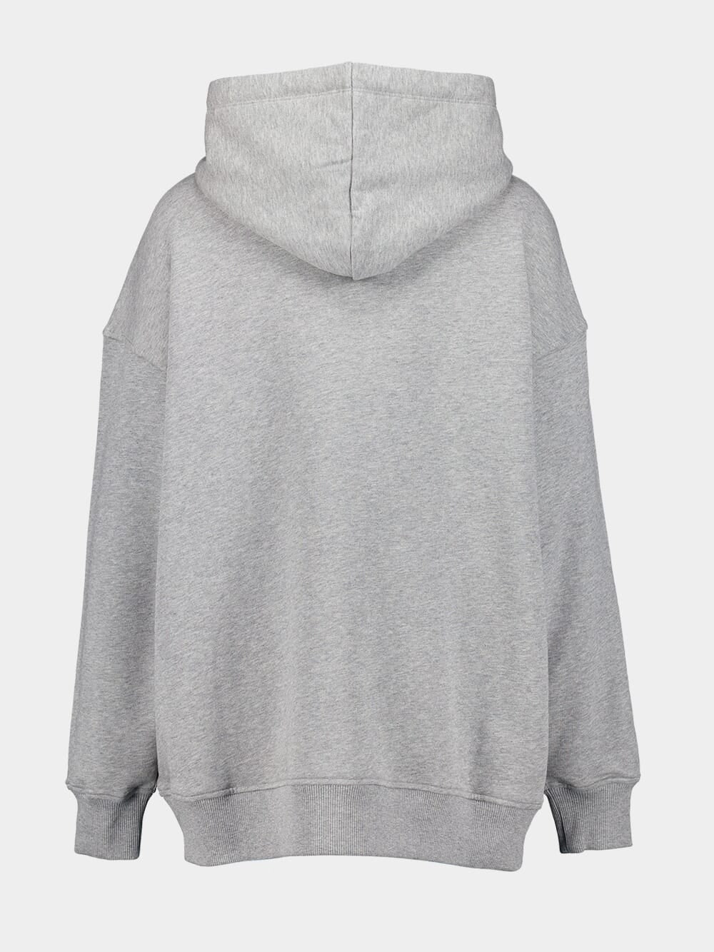 Light Grey V Gold-Detail Hoodie - Image 2