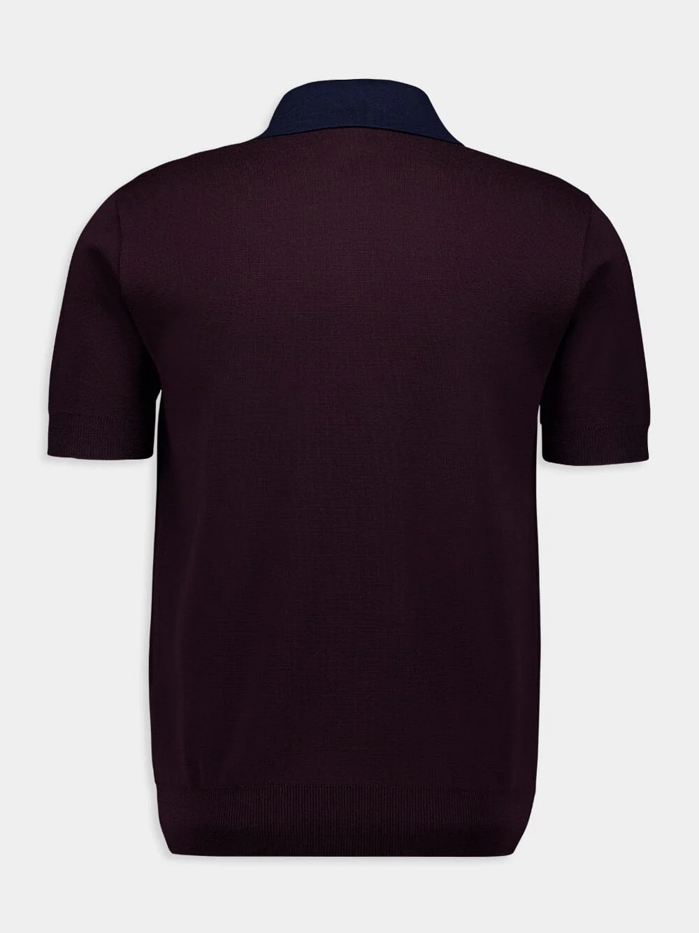 Maroon Wool Polo Shirt with VLogo Embroidery - Image 3