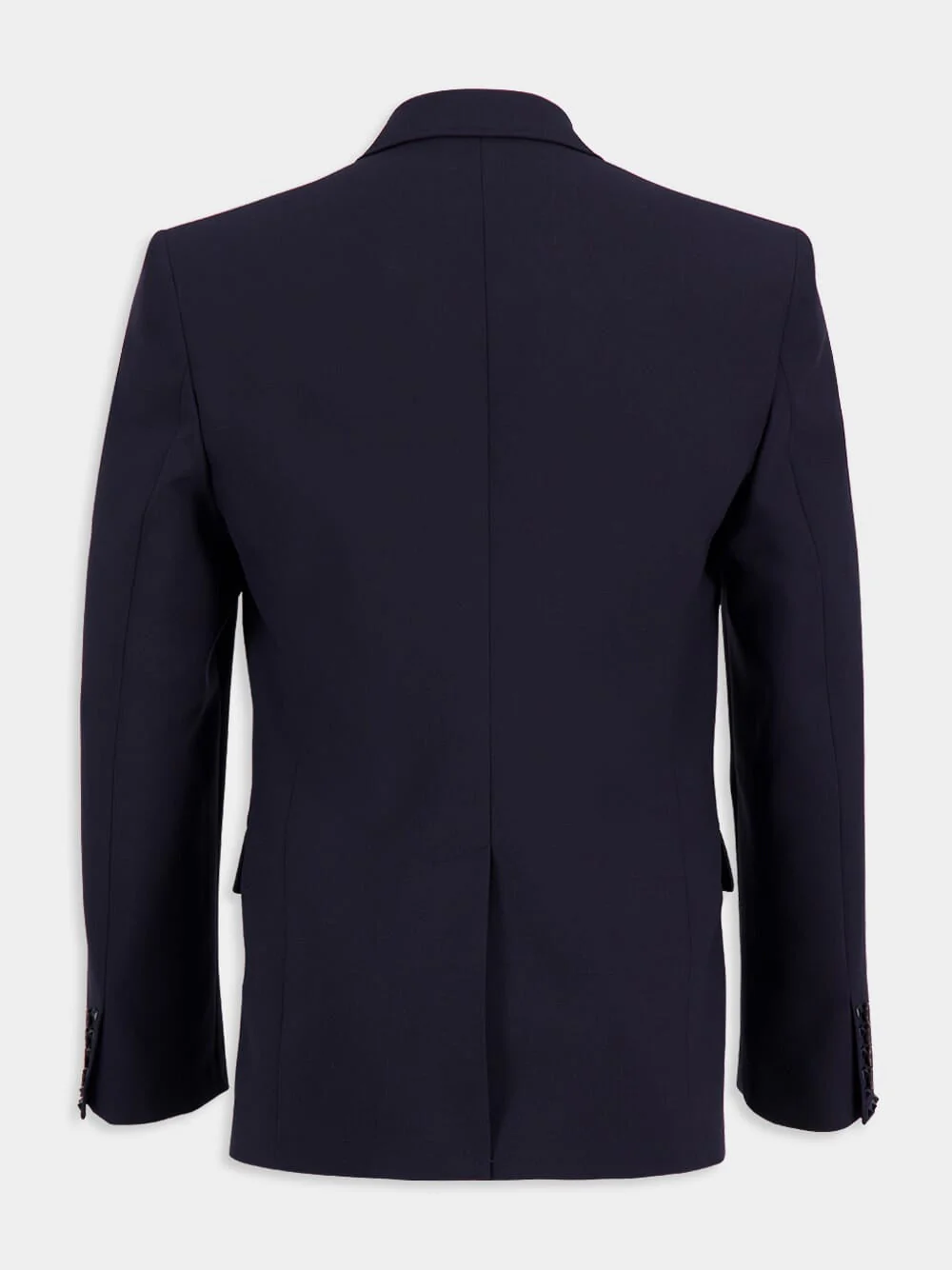 Navy Single-Breasted Wool Blazer - Image 3