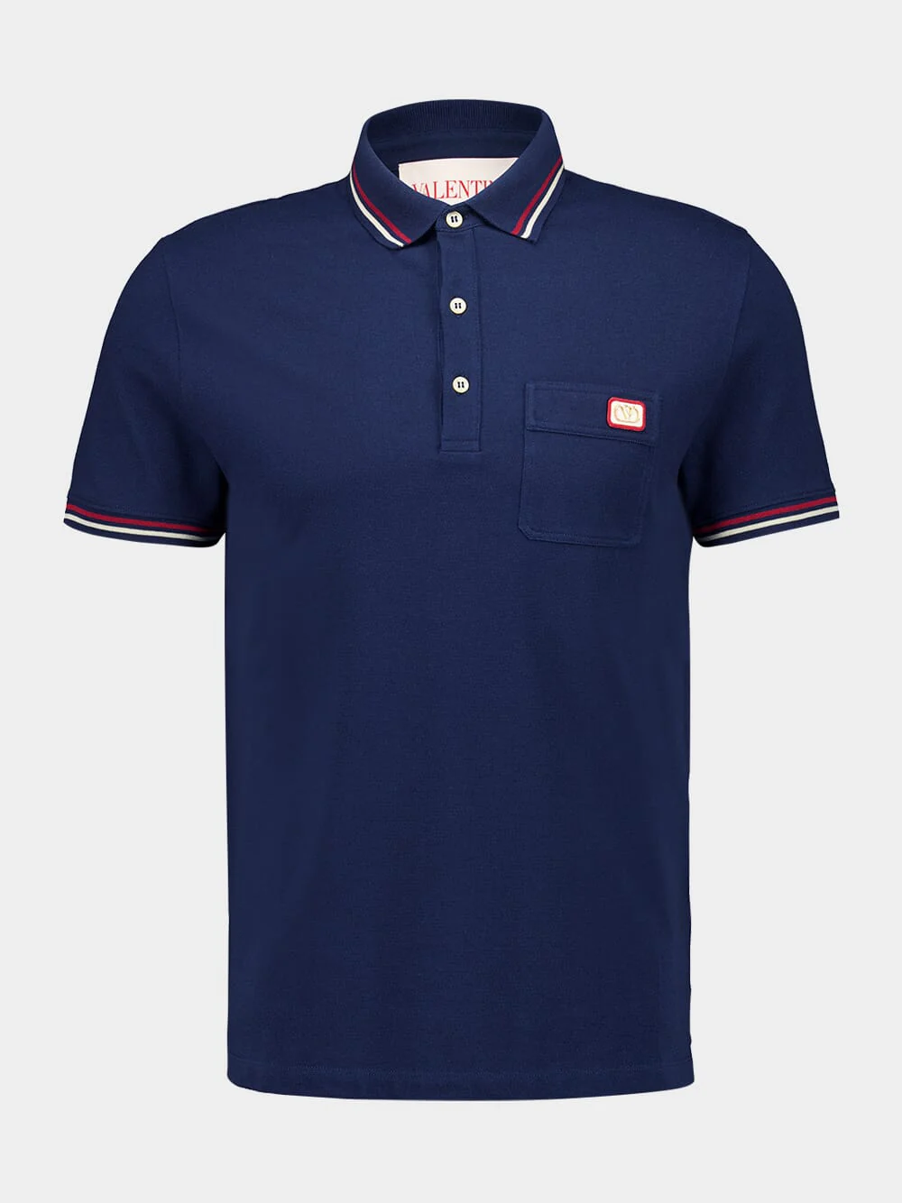 Navy Embroidered Dreamatic Cotton Polo Shirt