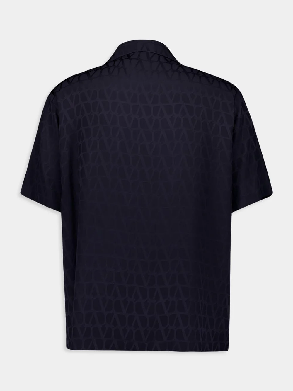 Navy Toile Iconographe Pattern Silk Bowling Shirt - Image 2