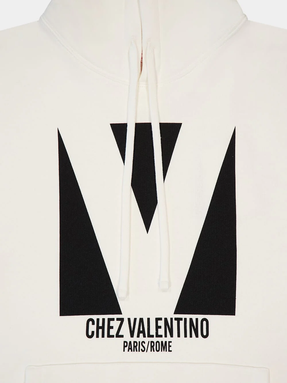 Off-White Cotton Sweatshirt with Chez V Print - Image 4