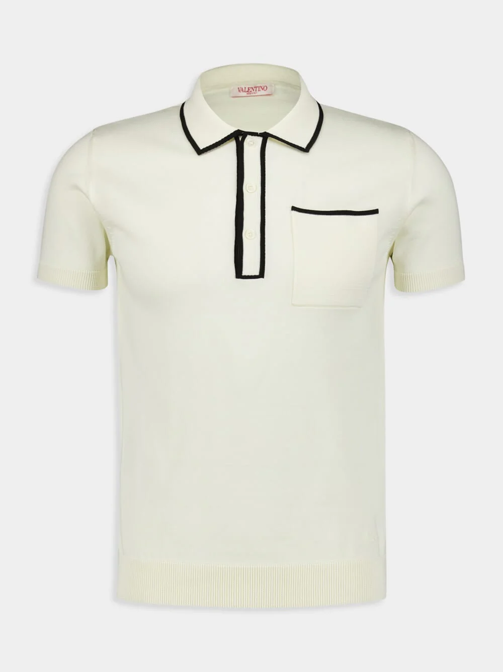 Signature VLogo White Polo Shirt - Image 2