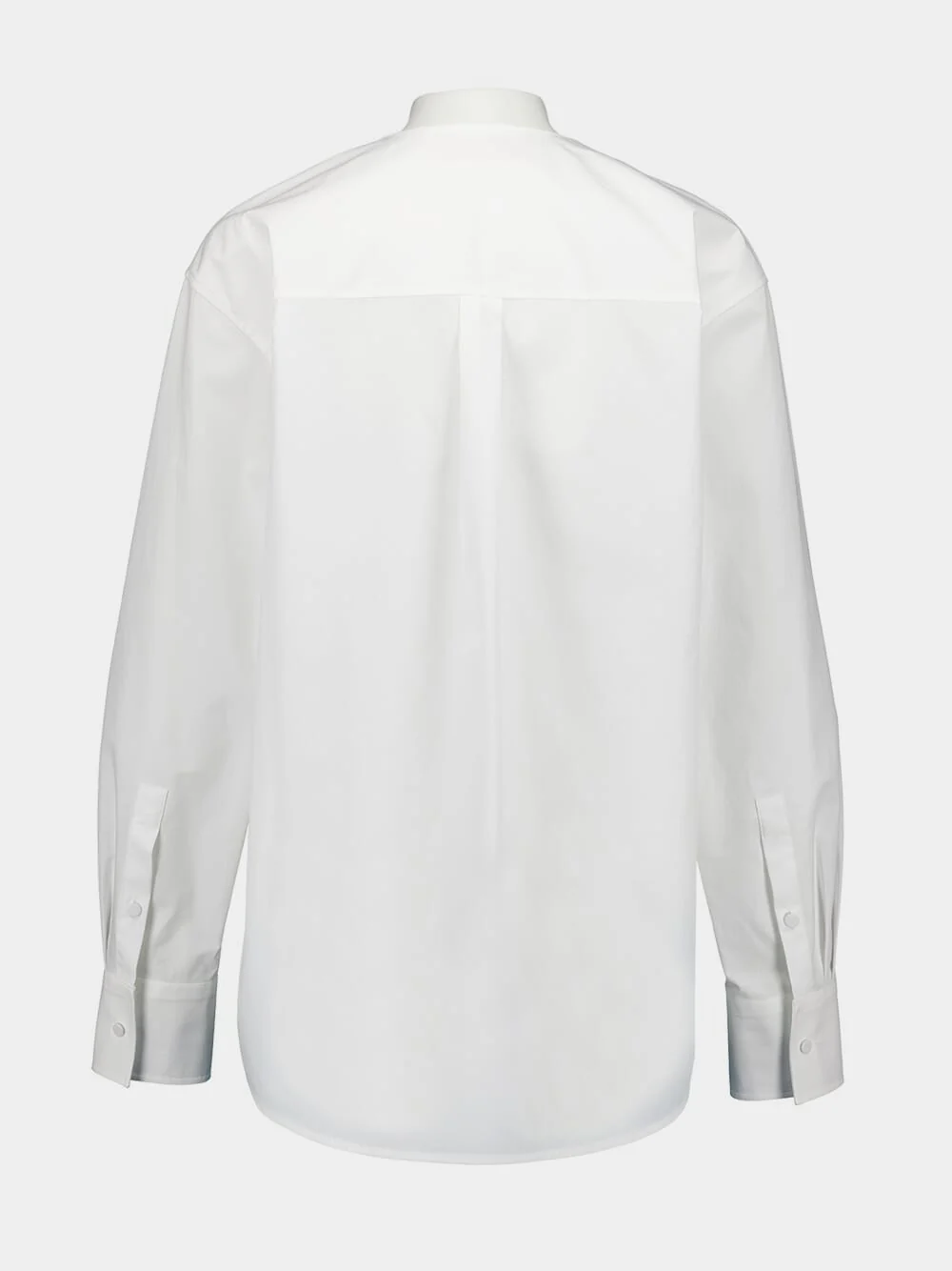 V Gold Detail Cotton Popeline Top - Image 4