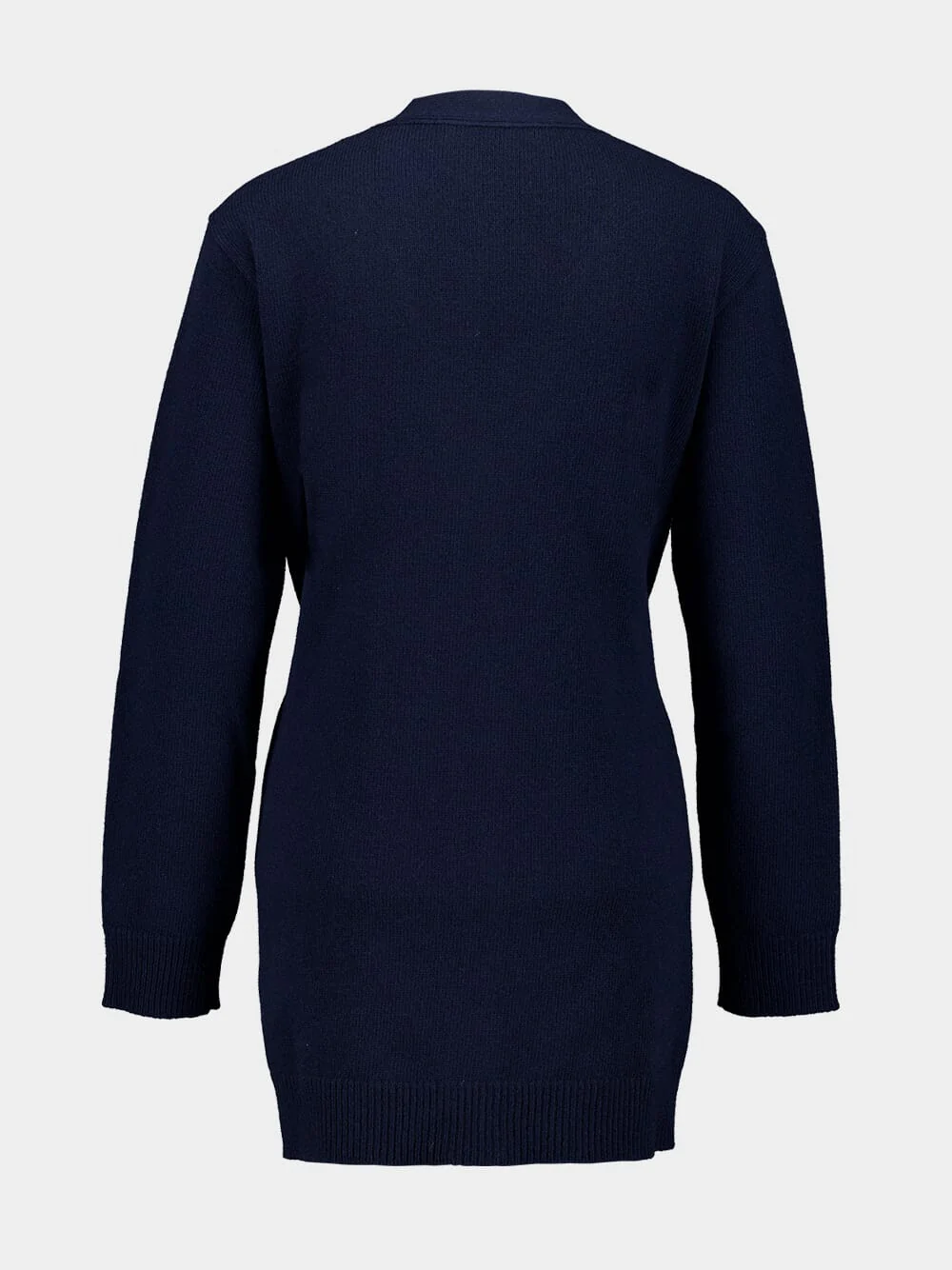 Virgin Wool Cardigan with VLogo Chain - Image 2