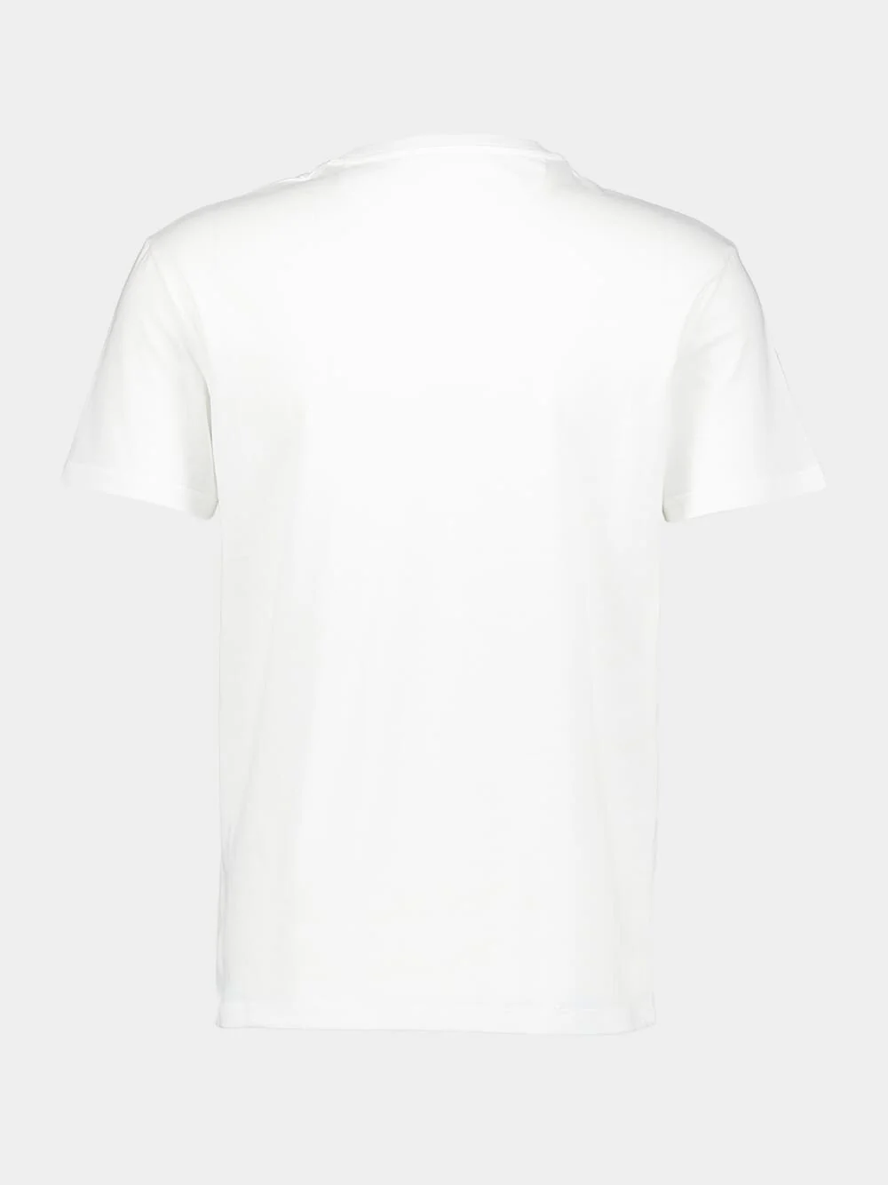 White Cotton T-shirt with VLogo Patch - Image 2