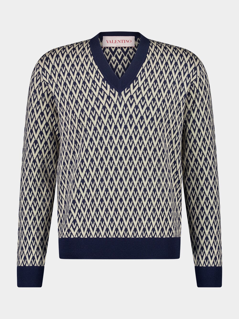 Toute la V Jacquard Wool Jumper