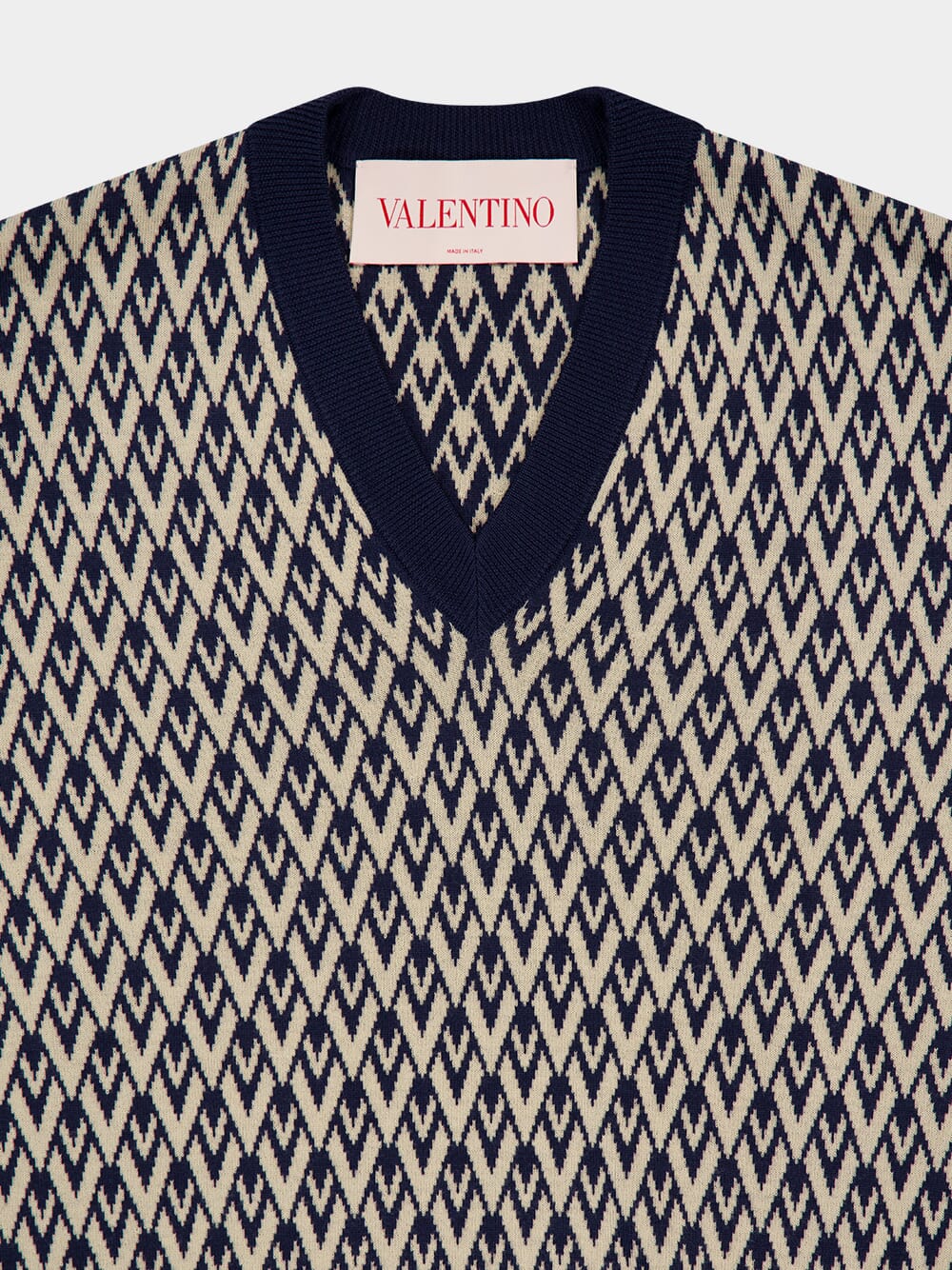 Toute la V Jacquard Wool Jumper - Image 5