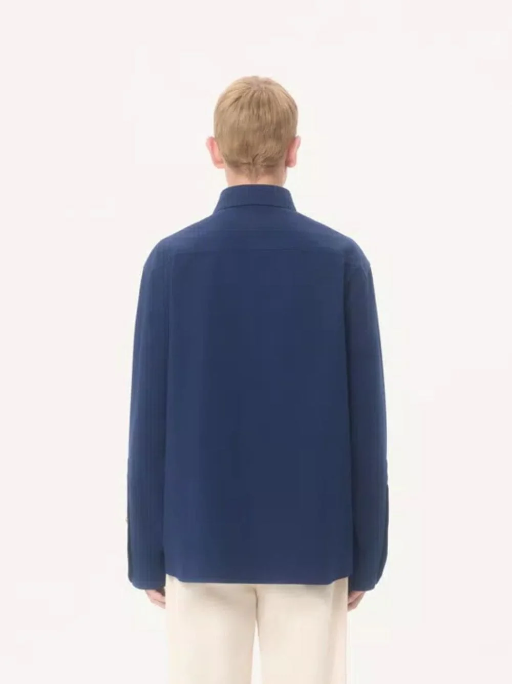 Cobalt Blue Shirt Jacket with Vgold - Image 3