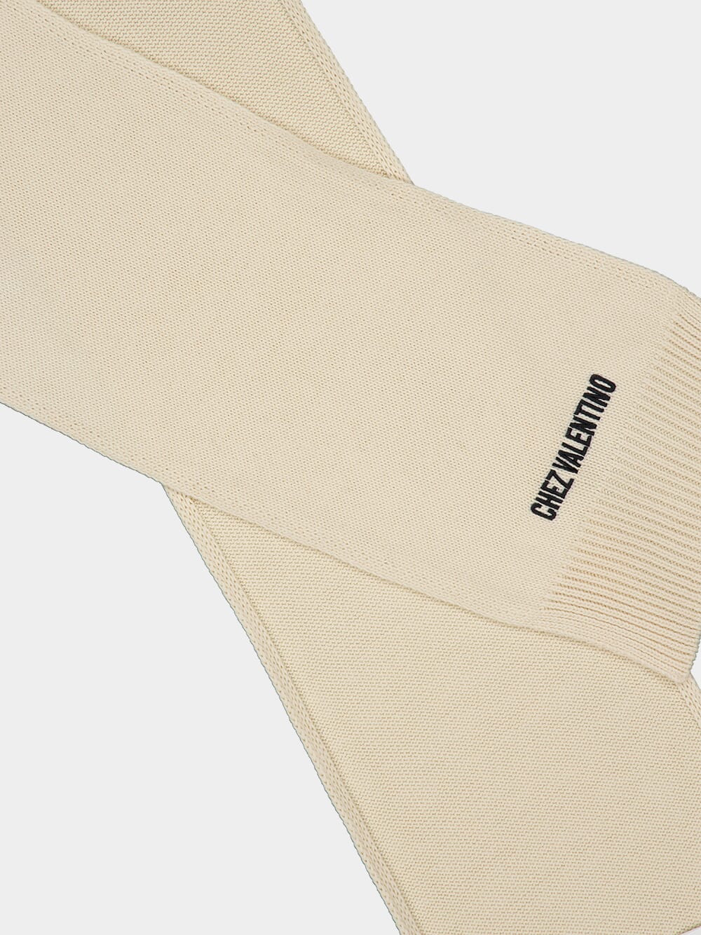 Cream Embroidered Knit Scarf - Image 2