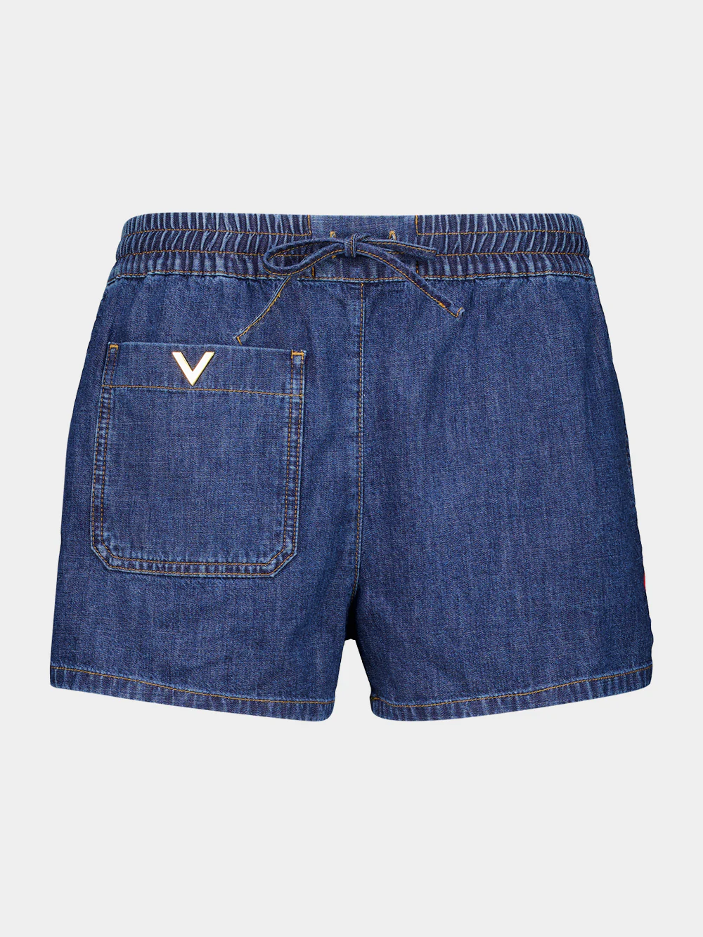 Dark Blue Denim Casual Fit Shorts