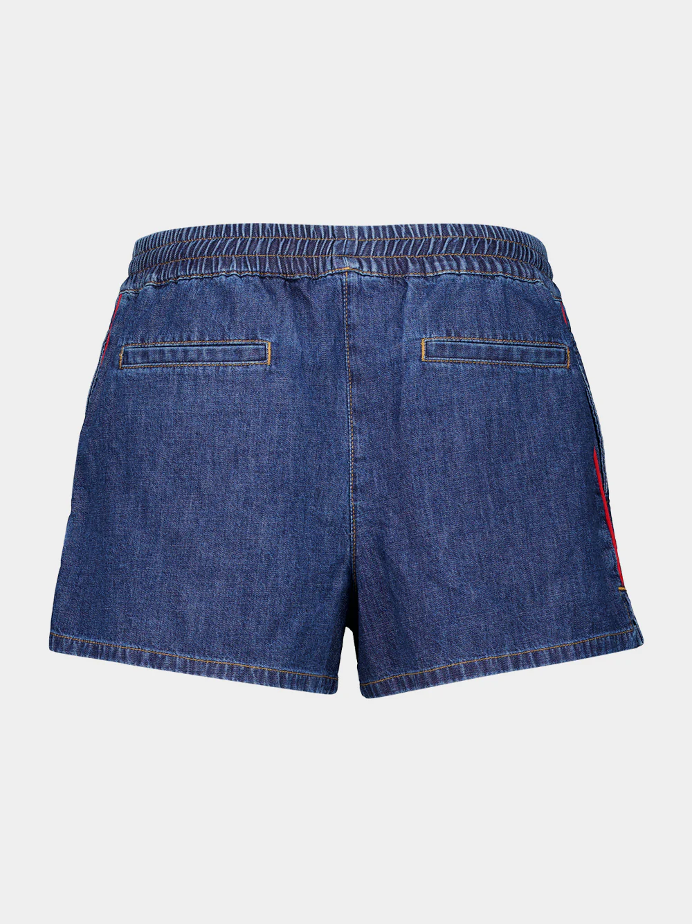 Dark Blue Denim Casual Fit Shorts - Image 2