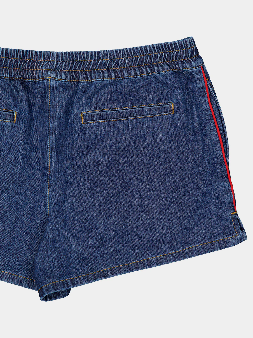 Dark Blue Denim Casual Fit Shorts - Image 4