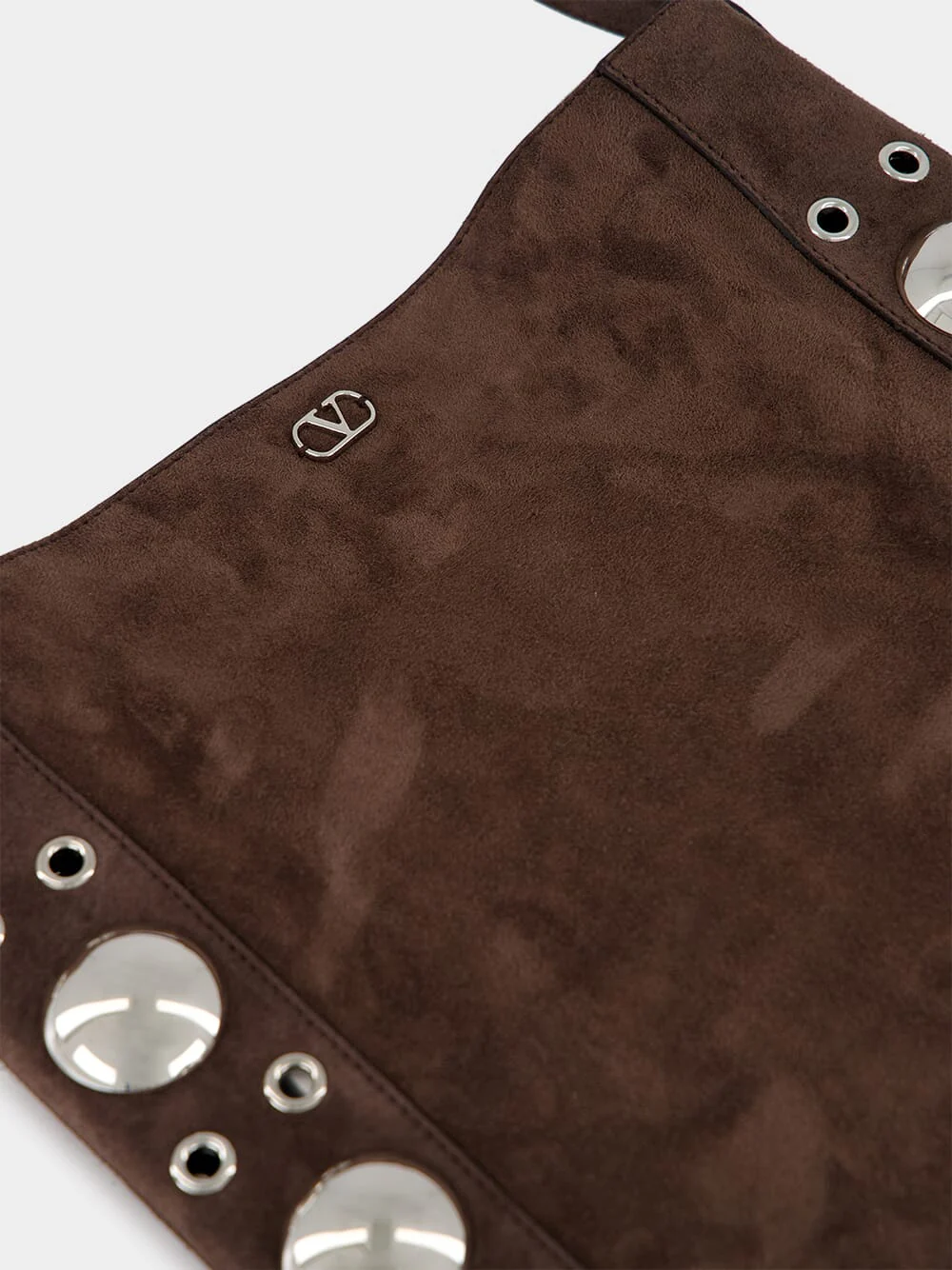 Dark Brown Plaque Fringed Edge Crossbody Bag - Image 7