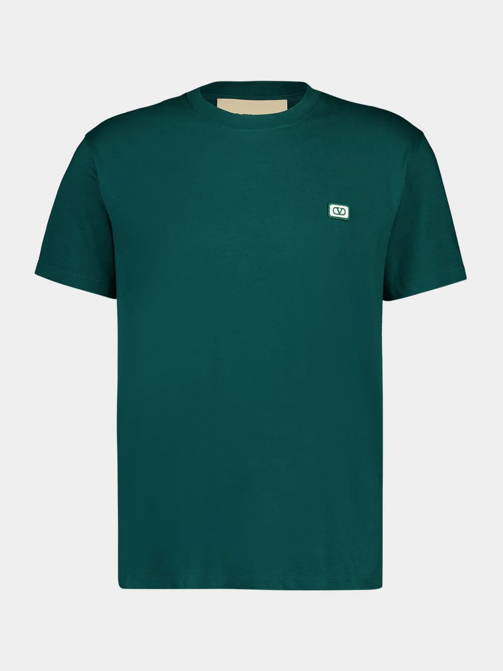 Darkwood Cotton Jersey T-Shirt with VLogo Patch