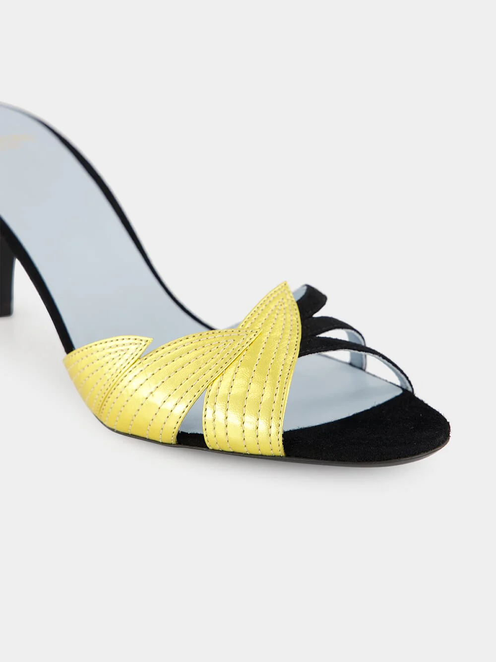 Foliefoliage Gold Suede Slide Sandal - Image 7