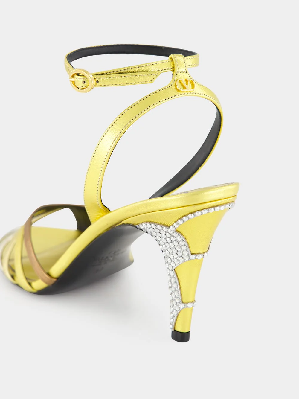 Gold Ladycrush Sandal with Crystals - Image 15