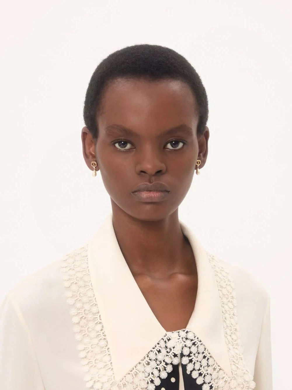 Gold Ovalette Pearl Drop Earrings - Image 2